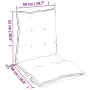 Cojines silla respaldo bajo 4 uds tela Oxford rayas azul blanco de , Cojines para sillas y sofás - Ref: Foro24-377717, Precio...