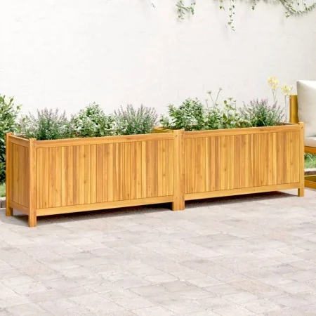 Jardinera con forro madera maciza de acacia 199x38,5x50 cm de , Maceteros y jardineras - Ref: Foro24-366443, Precio: 186,95 €...