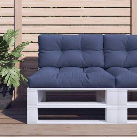 Cojín para sofá de palets tela azul marino 80x40x12 cm de , Cojines para sillas y sofás - Ref: Foro24-378012, Precio: 23,52 €...