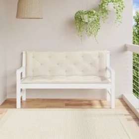 Cojines de banco de jardín 2 uds blanco crema 150x50x7 cm de , Cojines para sillas y sofás - Ref: Foro24-361699, Precio: 59,4...