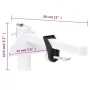Abrazadera de sombrilla para balcón acero blanco 38 mm de , Accesorios para sombrillas - Ref: Foro24-4003385, Precio: 21,78 €...