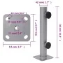 Base de sombrilla para mástil de Ø32/34/38 mm acero plateado de , Bases para sombrillas - Ref: Foro24-4003372, Precio: 20,12 ...