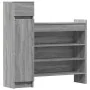 Zapatero madera de ingeniería gris Sonoma 100,5x28x100 cm de , Zapateros y organizadores de calzado - Ref: Foro24-840427, Pre...