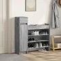 Zapatero madera de ingeniería gris Sonoma 100,5x28x100 cm de , Zapateros y organizadores de calzado - Ref: Foro24-840427, Pre...