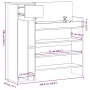 Zapatero madera de ingeniería gris Sonoma 100,5x28x100 cm de , Zapateros y organizadores de calzado - Ref: Foro24-840427, Pre...