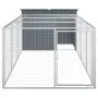 Caseta perros con corral acero galvanizado gris 153x396x110 cm de , Casetas para perros - Ref: Foro24-3214223, Precio: 336,14...