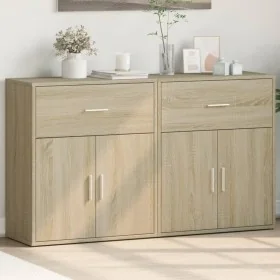 Aparador de madera de ingeniería 2 uds roble Sonoma 60x31x70 cm de , Aparadores - Ref: Foro24-3276548, Precio: 130,46 €, Desc...