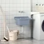 Fregadero lavabo de pared resina gris 50x35x24 cm de , Fregaderos - Ref: Foro24-4002797, Precio: 62,57 €, Descuento: %