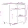 Soporte para impresora con ruedas gris Sonoma 60x50x67 cm de , Soportes para impresoras - Ref: Foro24-840630, Precio: 100,76 ...