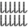 Ganchos de pared en fomra de J 12 unidades acero negro de , Accesorios para riendas de caballos - Ref: Foro24-172460, Precio:...
