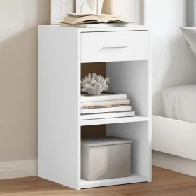Mesita de noche madera de ingeniería blanco 35x34x65 cm by , Nightstands - Ref: Foro24-840576, Price: 47,46 €, Discount: %