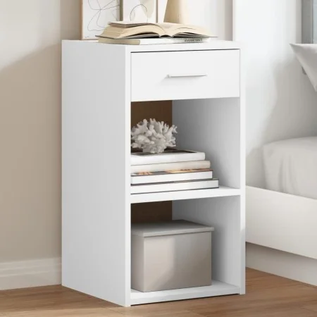 Mesita de noche madera de ingeniería blanco 35x34x65 cm by , Nightstands - Ref: Foro24-840576, Price: 47,46 €, Discount: %