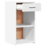 Mesita de noche madera de ingeniería blanco 35x34x65 cm by , Nightstands - Ref: Foro24-840576, Price: 47,46 €, Discount: %