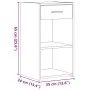 Mesita de noche madera de ingeniería blanco 35x34x65 cm by , Nightstands - Ref: Foro24-840576, Price: 47,46 €, Discount: %