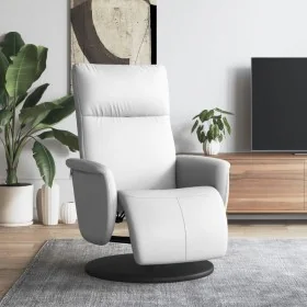 Sillón reclinable con reposapiés cuero sintético blanco de , Sillones - Ref: Foro24-356550, Precio: 210,01 €, Descuento: %