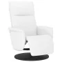 Sillón reclinable con reposapiés cuero sintético blanco de , Sillones - Ref: Foro24-356550, Precio: 210,01 €, Descuento: %