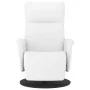 Sillón reclinable con reposapiés cuero sintético blanco de , Sillones - Ref: Foro24-356550, Precio: 210,01 €, Descuento: %