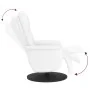 Sillón reclinable con reposapiés cuero sintético blanco de , Sillones - Ref: Foro24-356550, Precio: 210,01 €, Descuento: %