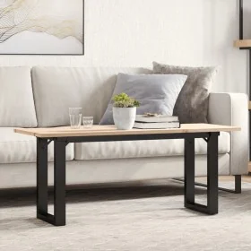 Mesa de centro marco O madera maciza pino y acero 110x40x45 cm de , Mesas de cocina y de comedor - Ref: Foro24-3282667, Preci...
