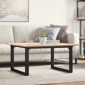 Mesa de centro marco O madera maciza pino y acero 90x90x45 cm by , Kitchen and dining tables - Ref: Foro24-3282665, Price: 88...