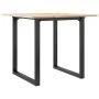 Mesa de comedor marco O madera maciza pino y acero 80x80x75 cm de , Mesas de cocina y de comedor - Ref: Foro24-3282673, Preci...