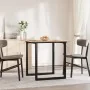 Mesa de comedor marco O madera maciza pino y acero 80x80x75 cm de , Mesas de cocina y de comedor - Ref: Foro24-3282673, Preci...
