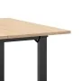 Mesa de comedor marco O madera maciza pino y acero 80x80x75 cm de , Mesas de cocina y de comedor - Ref: Foro24-3282673, Preci...