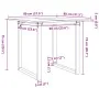 Mesa de comedor marco O madera maciza pino y acero 80x80x75 cm de , Mesas de cocina y de comedor - Ref: Foro24-3282673, Preci...