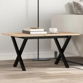 Mesa de centro marco X madera maciza pino y acero 80x50x40 cm von , Küchen- und Esstische - Ref: Foro24-3282684, Preis: 62,87...