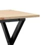 Mesa de centro marco X madera maciza pino y acero 90x40x35 cm de , Mesas de cocina y de comedor - Ref: Foro24-3282686, Precio...