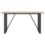 Mesa de comedor marco O madera maciza pino acero 160x80x75,5 cm de , Mesas de cocina y de comedor - Ref: Foro24-3282743, Prec...