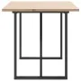 Mesa de comedor marco O madera maciza pino acero 160x80x75,5 cm de , Mesas de cocina y de comedor - Ref: Foro24-3282743, Prec...