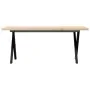 Mesa de centro marco X madera maciza pino y acero 110x40x45,5cm by , Kitchen and dining tables - Ref: Foro24-3282755, Price: ...