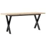 Mesa de centro marco X madera maciza pino y acero 110x40x45,5cm by , Kitchen and dining tables - Ref: Foro24-3282755, Price: ...