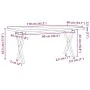 Mesa de centro marco X madera maciza pino y acero 110x40x45,5cm by , Kitchen and dining tables - Ref: Foro24-3282755, Price: ...