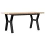 Mesa de centro marco Y madera maciza pino y acero 100x50x45,5cm de , Mesas de cocina y de comedor - Ref: Foro24-3282776, Prec...