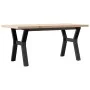 Mesa de centro marco Y madera maciza pino y acero 100x50x45,5cm de , Mesas de cocina y de comedor - Ref: Foro24-3282776, Prec...