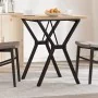 Mesa de comedor marco Y madera maciza pino y acero 70x70x75,5cm by , Kitchen and dining tables - Ref: Foro24-3282781, Price: ...