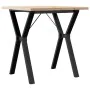Mesa de comedor marco Y madera maciza pino y acero 70x70x75,5cm by , Kitchen and dining tables - Ref: Foro24-3282781, Price: ...