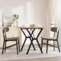 Mesa de comedor marco Y madera maciza pino y acero 70x70x75,5cm by , Kitchen and dining tables - Ref: Foro24-3282781, Price: ...