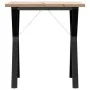 Mesa de comedor marco Y madera maciza pino y acero 70x70x75,5cm by , Kitchen and dining tables - Ref: Foro24-3282781, Price: ...