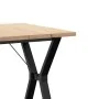 Mesa de comedor marco Y madera maciza pino y acero 70x70x75,5cm by , Kitchen and dining tables - Ref: Foro24-3282781, Price: ...