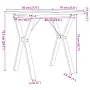 Mesa de comedor marco Y madera maciza pino y acero 70x70x75,5cm by , Kitchen and dining tables - Ref: Foro24-3282781, Price: ...