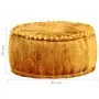 Puf redondo de terciopelo color mostaza 40x20 cm by , Ottomans - Ref: Foro24-287568, Price: 35,03 €, Discount: %