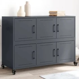 Aparador acero gris antracita 100,5x39x72 cm by , Sideboards - Ref: Foro24-846742, Price: 183,61 €, Discount: %