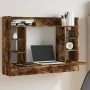 Escritorio de pared madera ingeniería roble ahumado 105x48x75cm de , Escritorios - Ref: Foro24-847972, Precio: 75,17 €, Descu...