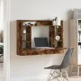 Escritorio de pared madera ingeniería roble ahumado 105x48x75cm de , Escritorios - Ref: Foro24-847972, Precio: 75,17 €, Descu...