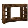 Escritorio de pared madera ingeniería roble ahumado 105x48x75cm de , Escritorios - Ref: Foro24-847972, Precio: 75,17 €, Descu...
