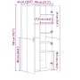 Aparador alto madera de ingeniería blanco 80x35x180 cm de , Taquillas y armarios de almacenamiento - Ref: Foro24-3276651, Pre...