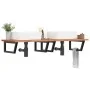 Soportes estante de lavabo 2 unidades trapecio acero negro by , Supports and crossbars - Ref: Foro24-4007287, Price: 36,91 €,...